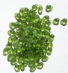 100 4x6mm Transparent Matte Olive Drop Beads